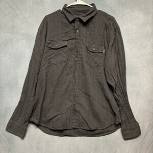 Trinity Collective Shirt Button Down XXL Herringbone Grunge Skater Casual Comfy